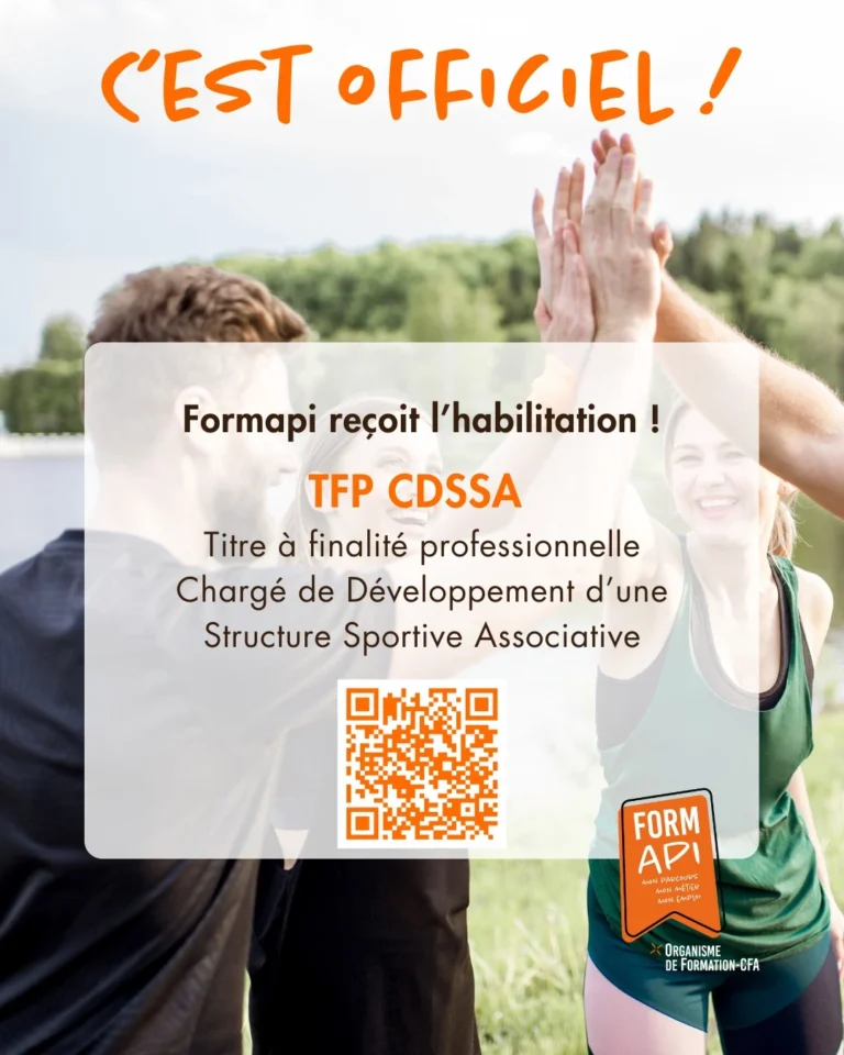 Affiche TFP CDSSA : FORMAPI décroche l’habilitation !